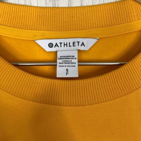 Athleta Triumph Game Point Sweatshirt Yellow Size Small - Picture 4 of 9